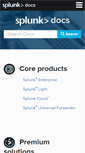 Mobile Screenshot of docs.splunk.com