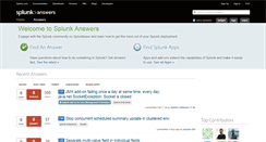 Desktop Screenshot of answers.splunk.com